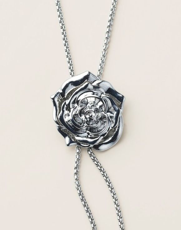 Vintage Rosebud Bolo Necklace