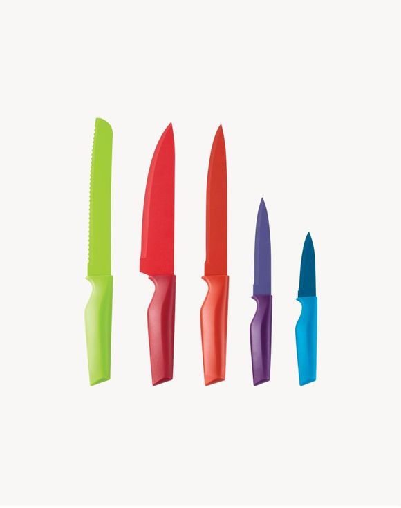 5 pc Coated Knife Set