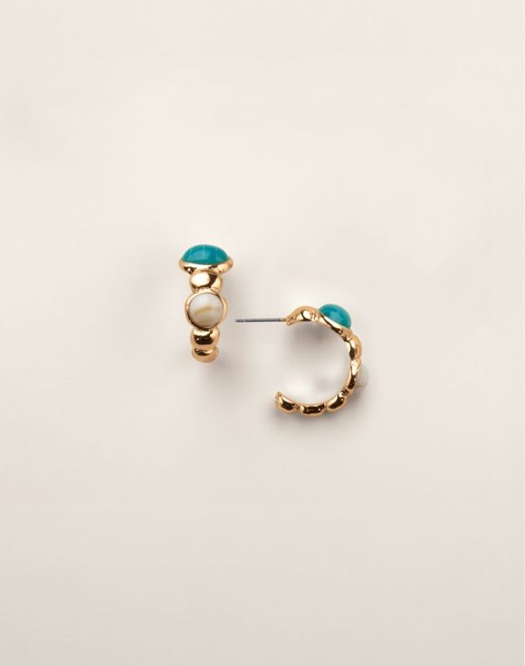 Riviera Blue Hoop Earrings