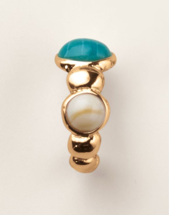 Riviera Blue Hoop Earrings