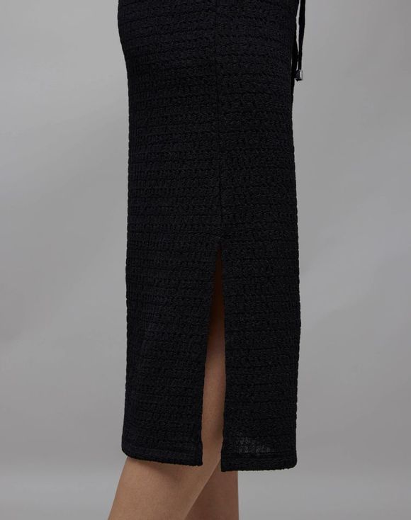 Textured Drawstring Dress