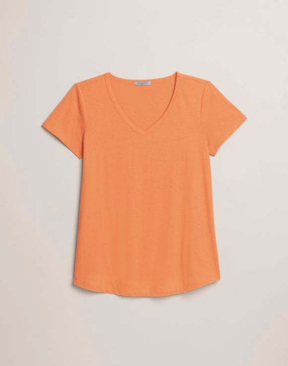 Four-Pack V-Neck Tees all four colors folded stack
