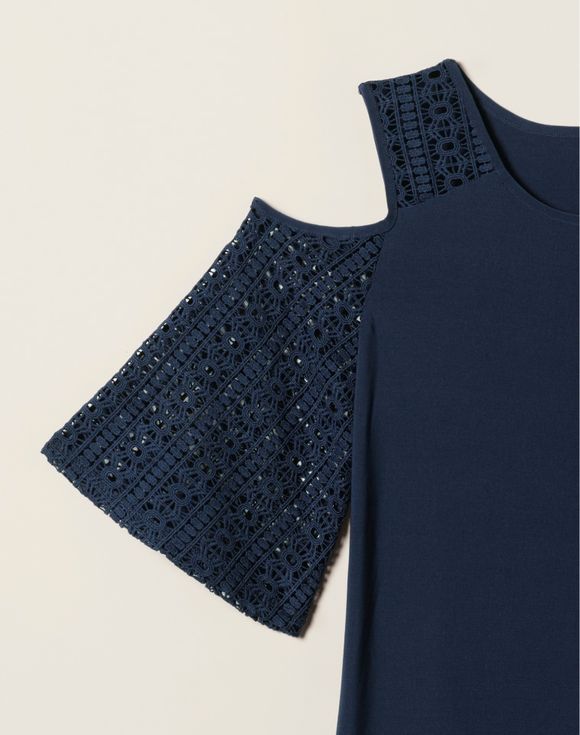 Crochet Trim Cutout Top