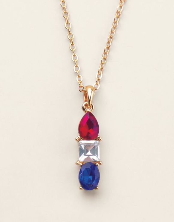 American Beauty Gem Necklace and Earring Set styled