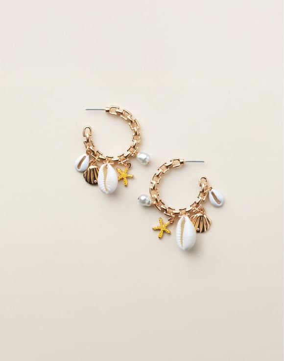Pearly Tides Hoop Earrings
