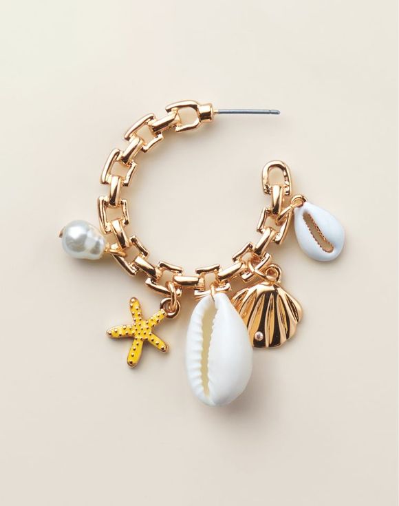 Pearly Tides Hoop Earrings