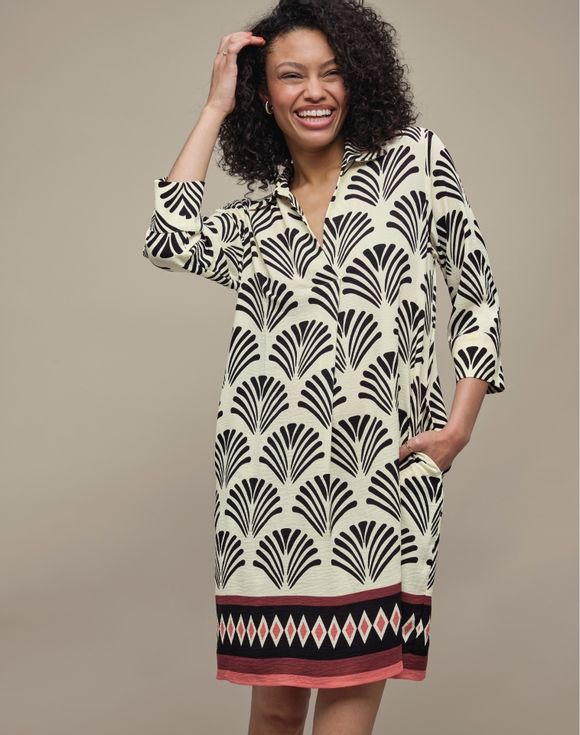 Sosa Dress worn front view model smiling
