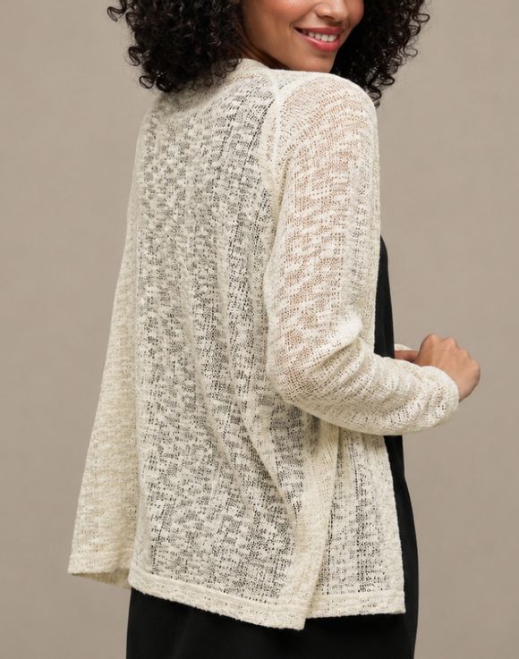 Knit Cardigan - flat lay product shot showing full open-front cardigan