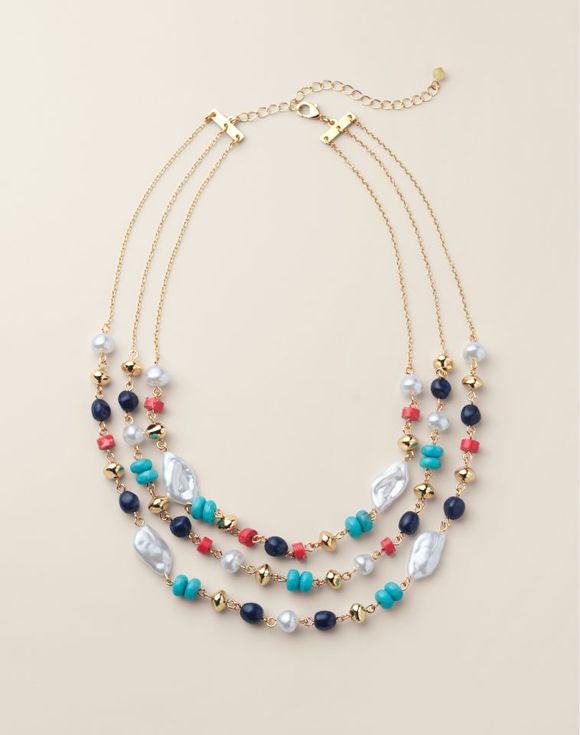 Sunset Sail Layered Bead Necklace