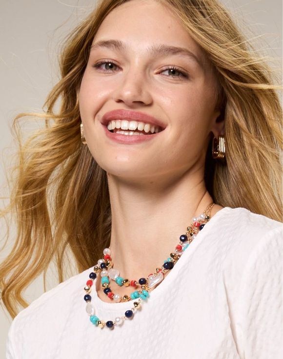 Sunset Sail Layered Bead Necklace