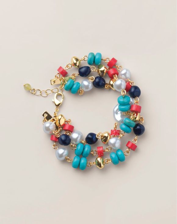 Sunset Sail Layered Bead Bracelet
