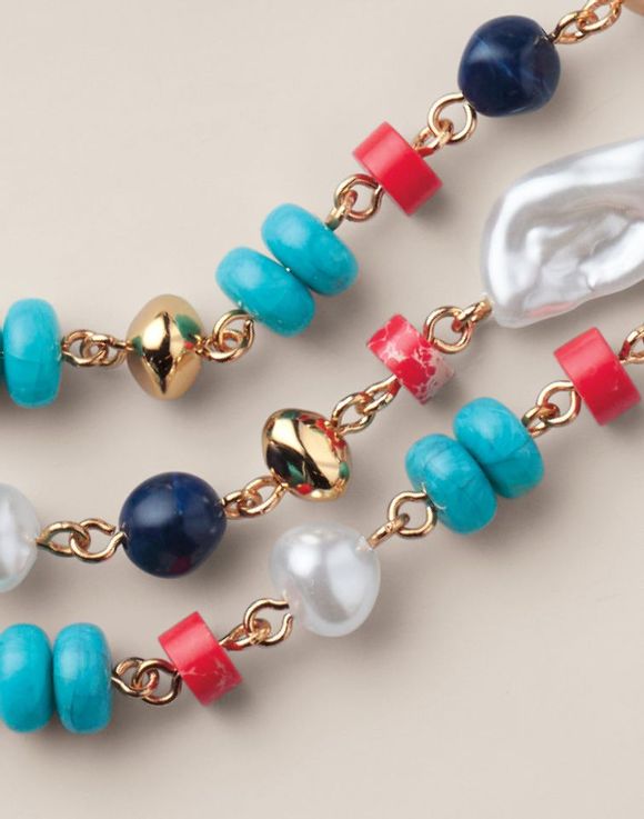 Sunset Sail Layered Bead Bracelet
