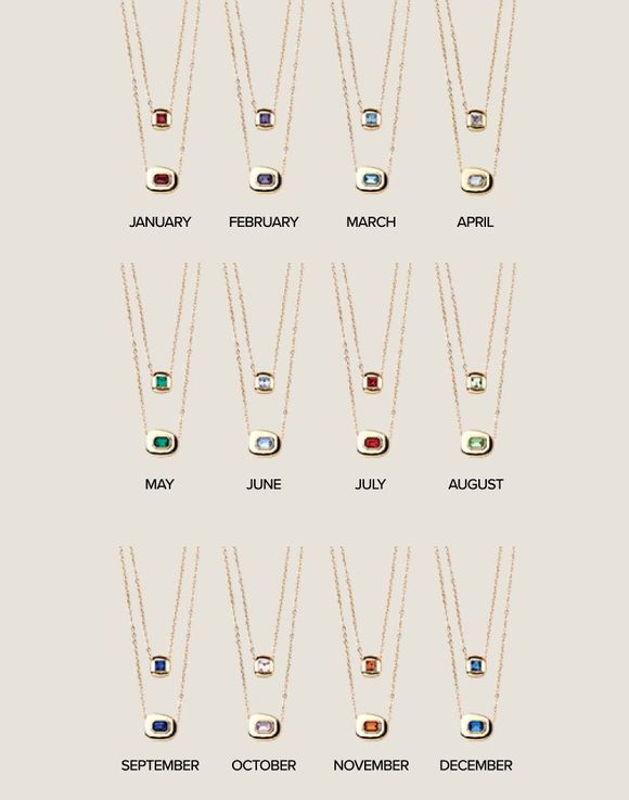 Gem Moments Birthstone Layered Necklace