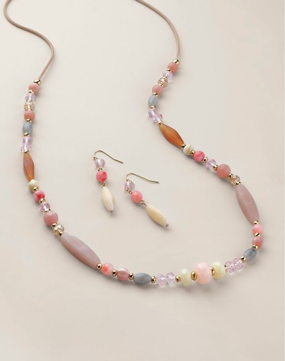 Blushing Belle Necklace and Earring Set