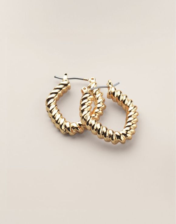 Contour Loop Hoop Earrings