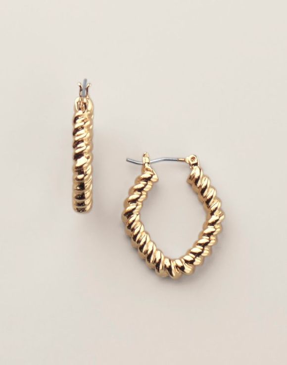 Contour Loop Hoop Earrings