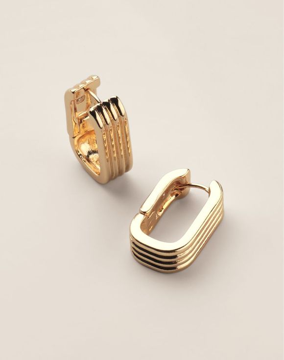 Frame Link Hoop Earrings