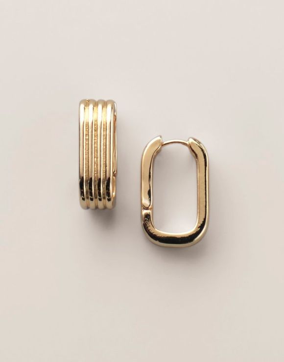 Frame Link Hoop Earrings