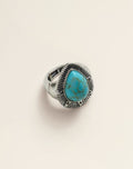 Turquoise Desert Stretch Ring - top view