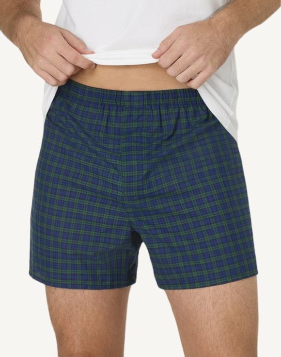 Men's Hanes Ultimate Tartan Boxers - side on model