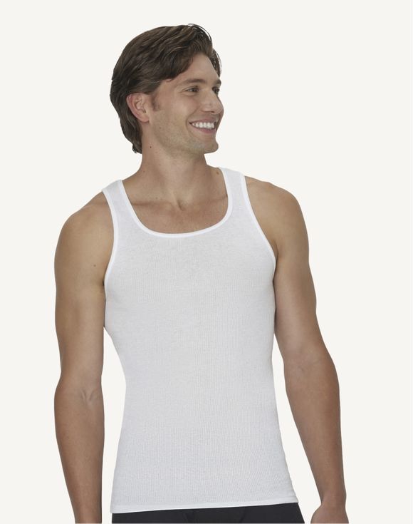 Men's Hanes Ultimate Tank Top - Side view on model