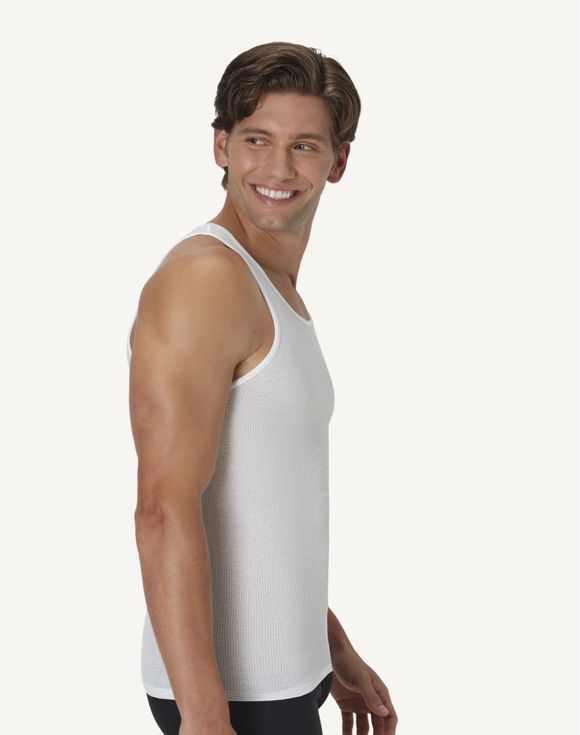 Men's Hanes Ultimate Tank Top - Back view on model