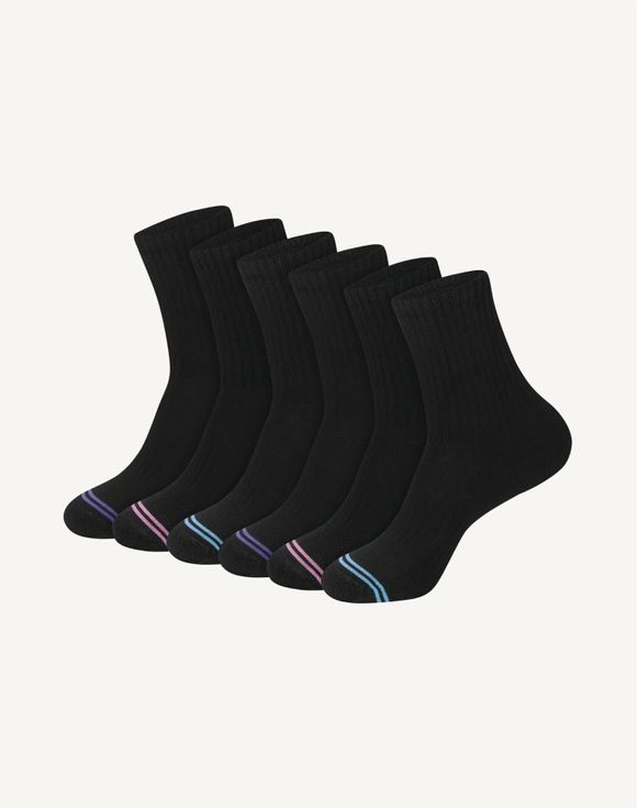 Women's Hanes® 6-Pairs Crew Socks, Ultimate Cool Comfort Cushion