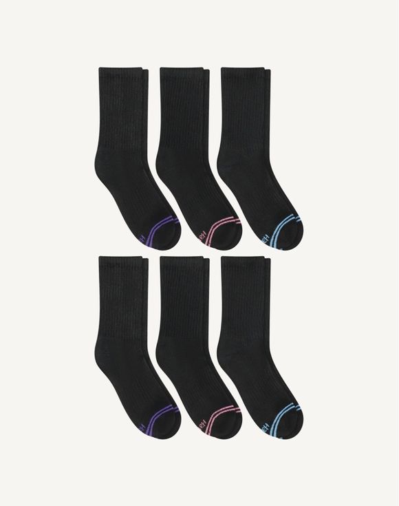 Women's Hanes® 6-Pairs Crew Socks, Ultimate Cool Comfort Cushion