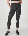 Hanes Moves 7/8 Leggings black front view model with sports bra