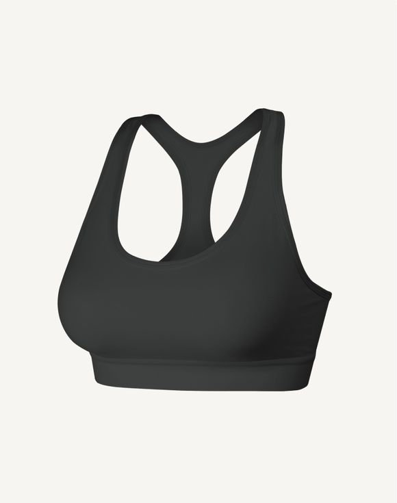 Hanes Sport Racerback Sports Bra product flat black