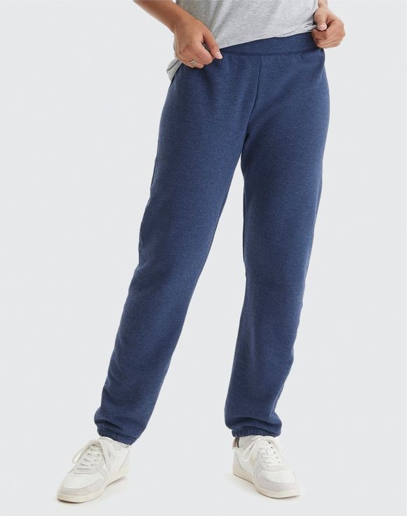 Hanes EcoSmart Fleece Sweatpants navy front view model