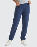 Hanes EcoSmart Fleece Sweatpants navy front view model