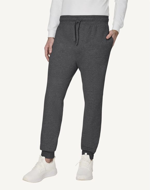 Hanes EcoSmart Men's Fleece Jogger Pants - Charcoal Heather front view