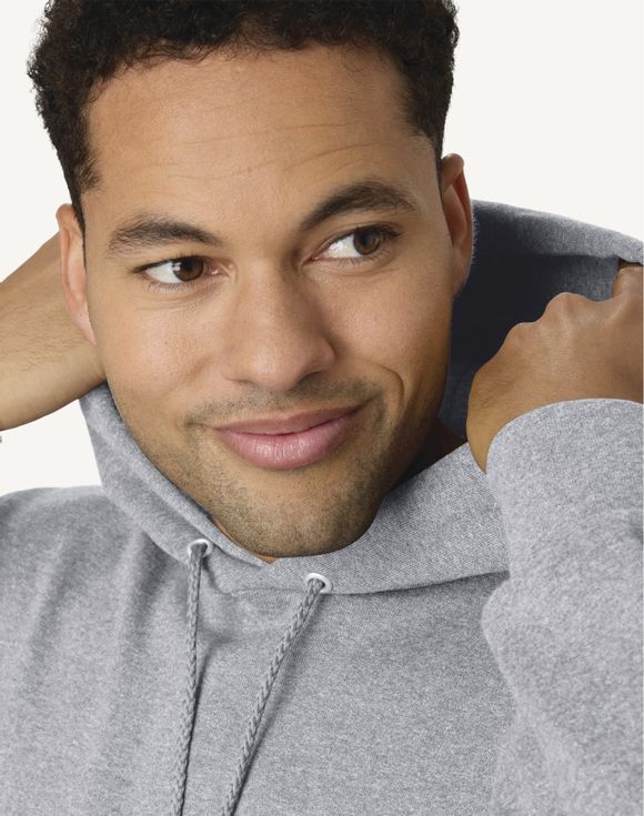 Hanes Ultimate Men's Heavyweight Fleece Hoodie OF170 - Light Steel close-up