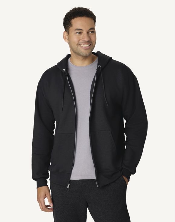 Hanes Ultimate Men's Full-Zip Heavyweight Fleece Hoodie - Deep Royal