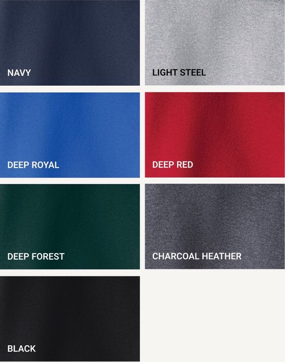 Hanes Ultimate Men's Full-Zip Heavyweight Fleece Hoodie - Color swatches