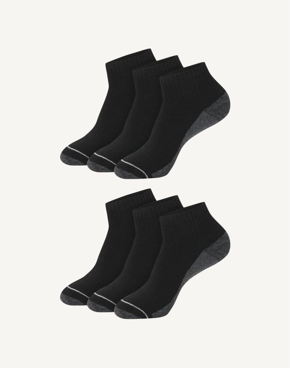 Hanes Ultimate Men's 6-Pack Ultra Cushion Ankle Socks ULC166 - White single sock side view